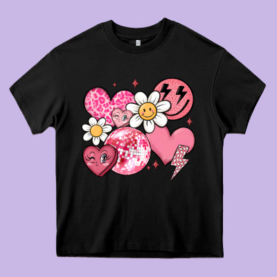 Retro Valentines Day Heavy Core Tee Designed By Maliassmallbusiness
