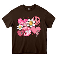 Chocolate Brown retro valentines day Heavy Core Tee - MaliasSmallBusiness