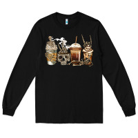 Black skeleton coffee Long Sleeve Tee - Jasminsmagicworld