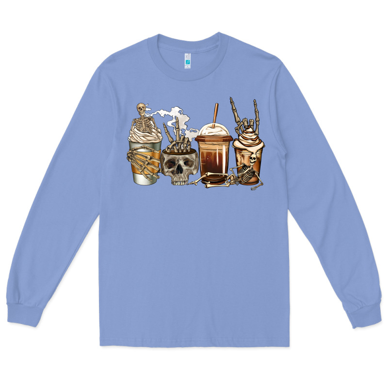 Skeleton Coffee Long Sleeve Tee by Jasminsmagicworld | Teevron