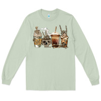 Matcha skeleton coffee Long Sleeve Tee - Jasminsmagicworld