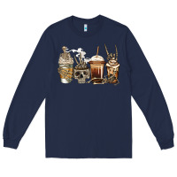 Navy skeleton coffee Long Sleeve Tee - Jasminsmagicworld