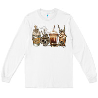 White skeleton coffee Long Sleeve Tee - Jasminsmagicworld