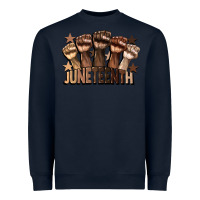 Navy melanin juneteenth Heavyweight Sweatshirt - CowGirlArtShop