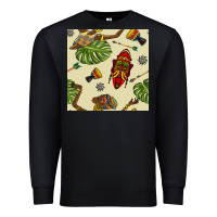 Black african woman and mask seamless pattern Premium Sweatshirt - BundleAndBundleShop