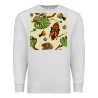 Dove Grey african woman and mask seamless pattern Premium Sweatshirt - BundleAndBundleShop