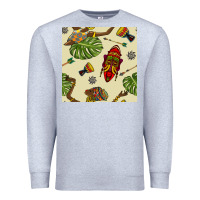 Heather Grey african woman and mask seamless pattern Premium Sweatshirt - BundleAndBundleShop