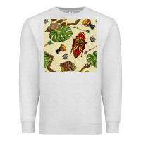 Oatmeal Heather african woman and mask seamless pattern Premium Sweatshirt - BundleAndBundleShop
