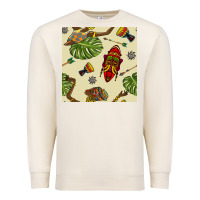 Sandshell african woman and mask seamless pattern Premium Sweatshirt - BundleAndBundleShop