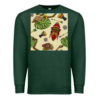 African Woman And Mask Seamless Pattern Premium Sweatshirt | Teevron