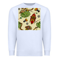 White african woman and mask seamless pattern Premium Sweatshirt - BundleAndBundleShop
