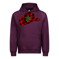 Mauve Wine cowboy christmas Urban Hoodie - CowhideDigitalArt