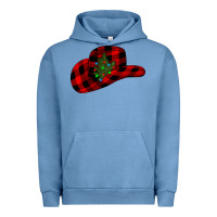 Pigment Pebble Blue cowboy christmas Urban Hoodie - CowhideDigitalArt