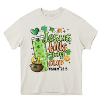 Cream st. patricks day jesus fills my cup Heavy Core Tee - MaliasSmallBusiness