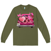 Army Green cancer truck back view Long Sleeve Tee - NancyCooperArtShop