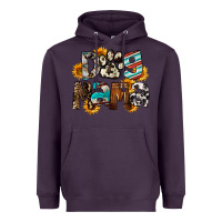Plum Dog Mama Heavyweight Hoodie - FaDigitalArtStudio