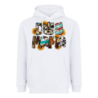 White Dog Mama Heavyweight Hoodie - FaDigitalArtStudio