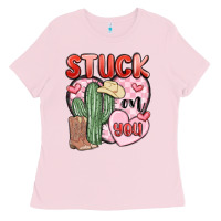 Bubblegum Pink stuck on you Ladies Tee - MaliasSmallBusiness
