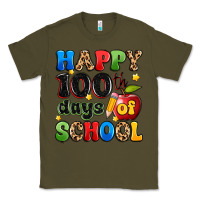 Army Green happy 100 th days of school Classic Tee - Artiststas