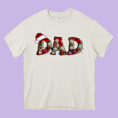 Christmas Dad Heavy Core Tee Designed By Adodesignshop