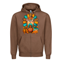 Chestnut Thanksgiving Cold Drink Frappe Zipper Hoodie - FaDigitalArtStudio