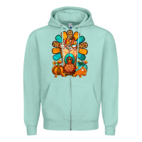Seafoam Thanksgiving Cold Drink Frappe Zipper Hoodie - FaDigitalArtStudio