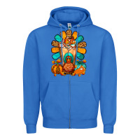 True Royal Thanksgiving Cold Drink Frappe Zipper Hoodie - FaDigitalArtStudio