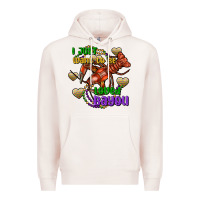 Pale Pink Crawfish i just want to be loved bayou Premium Hoodie - FaDigitalArtStudio