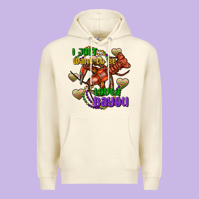 Crawfish I Just Want To Be Loved Bayou Premium Hoodie Designed By Fadigitalartstudio