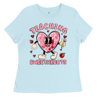 Baby Blue teaching sweethearts Ladies Tee - MaliasSmallBusiness