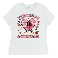 White teaching sweethearts Ladies Tee - MaliasSmallBusiness