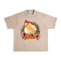 French Oak Chick with Flowers Leopard Background Urban Heavy Tee - Bettercallsaul