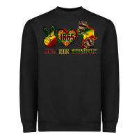Black peace love juneteenth Heavyweight Sweatshirt - CowGirlArtShop