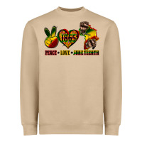 Mushroom peace love juneteenth Heavyweight Sweatshirt - CowGirlArtShop