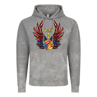 Cloud Rock angel wings softball Vintage Hoodie - Jasminsmagicworld