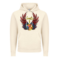 Vintage Artic angel wings softball Vintage Hoodie - Jasminsmagicworld