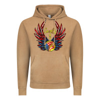 Vintage Camel angel wings softball Vintage Hoodie - Jasminsmagicworld
