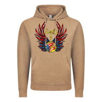 Vintage Coffee angel wings softball Vintage Hoodie - Jasminsmagicworld