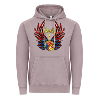 Vintage Zinc angel wings softball Vintage Hoodie - Jasminsmagicworld