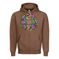 Chestnut Easter Day Flower Easter Zipper Hoodie - OliviaCreatesArt