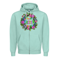 Seafoam Easter Day Flower Easter Zipper Hoodie - OliviaCreatesArt