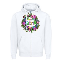 White Easter Day Flower Easter Zipper Hoodie - OliviaCreatesArt