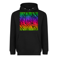 Black colorful zebra seamless pattern Heavyweight Hoodie - BundleAndBundleShop