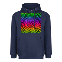 Navy colorful zebra seamless pattern Heavyweight Hoodie - BundleAndBundleShop