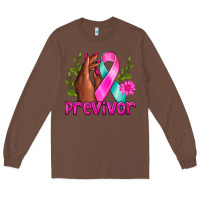 Chestnut Previvor Breast Cancer Long Sleeve Tee - NancyCooperArtShop