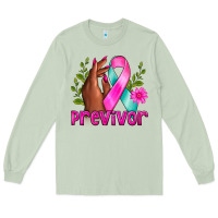 Matcha Previvor Breast Cancer Long Sleeve Tee - NancyCooperArtShop