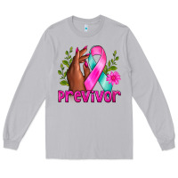 Moon Dust Previvor Breast Cancer Long Sleeve Tee - NancyCooperArtShop