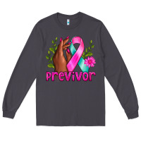 Smoke Previvor Breast Cancer Long Sleeve Tee - NancyCooperArtShop