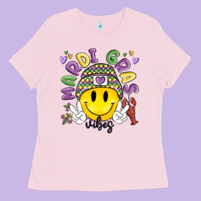 Mardi Gras Vibes Ladies Tee Designed By Maliassmallbusiness
