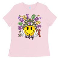 Bubblegum Pink mardi gras vibes Ladies Tee - MaliasSmallBusiness